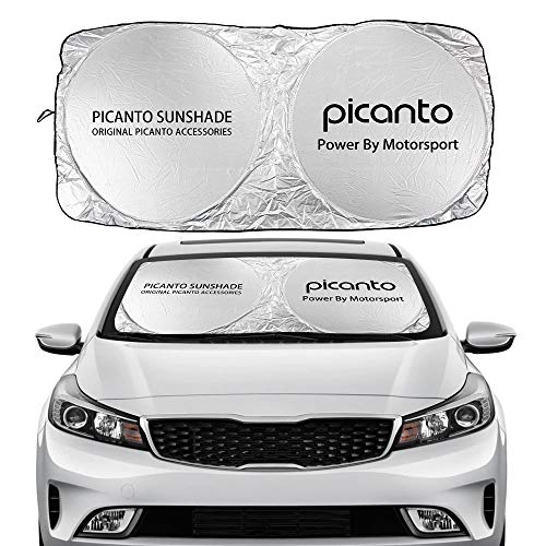 Coche Sun Shade Parasol Parabrisas de coches cubierta de sombra solar compatible con KIA PICANTO FEARKIFT 1.2 EX A / T GT X LÍNEA AUTO ACCESORIOS AUTO BLOQUES DE RAYOS UV RAYOS SOL VISOR PROTECTOR mas Coche Sun Shade Parasol Parabrisas de coches cubierta de sombra solar compatible con KIA PICANTO FEARKIFT 1.2 EX A / T GT X LÍNEA AUTO ACCESORIOS AUTO BLOQUES DE RAYOS UV RAYOS SOL VISOR PROTECTOR mas
