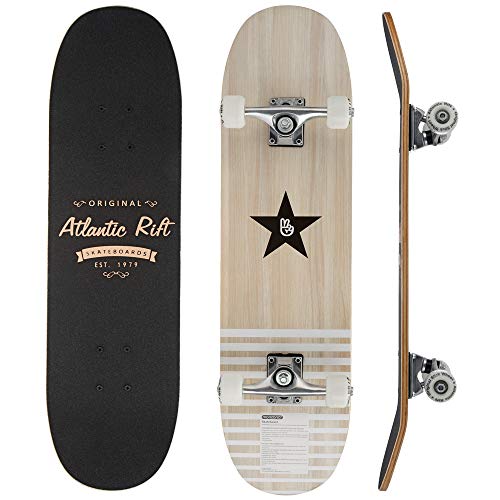 Deuba Monopatín Atlantic Rift Naranja Skateboard de Madera Actividad Exterior 80cm Antideslizante Ruedas ABEC 9 Deporte