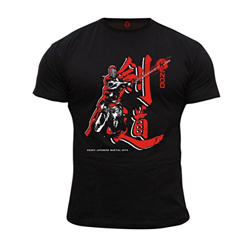 Dirty Ray Artes Marciales Kendo Camiseta Hombre DT37 (XXL)