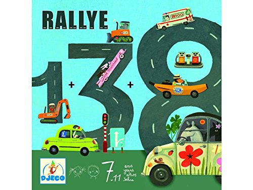 Djeco- Juegos de acción y reflejosJuegos educativosDJECOJuego Rallye, Multicolor (15)