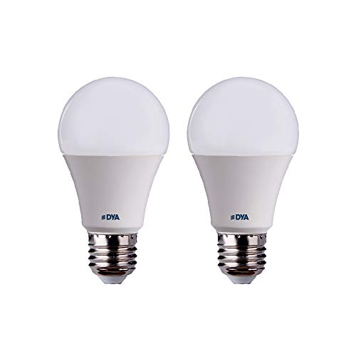 DYA - Juego de 2 bombillas LED A60 con sensor de movimiento - E27-10 W, 810 lúmenes (luz fría 6000 K)