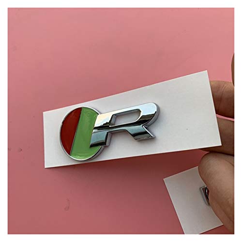 Emblema De Repuesto R Green Red Badge R-Sport Bar Emblema Compatible con Jaguar XE F-Pace Fender Tronc Trunder Coche Sport Sport Coche Pegatina de alto rendimiento Placa de nombre ( Color : R badge )