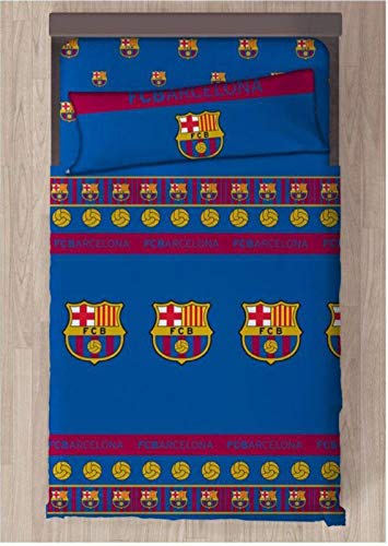 FCB FC Barcelona Referencia NI Juegos de sábanas y Fundas de Almohada Alfileres para faldón de Cama Textiles del hogar Unisex Adulto, Multicolor (Multicolor), única