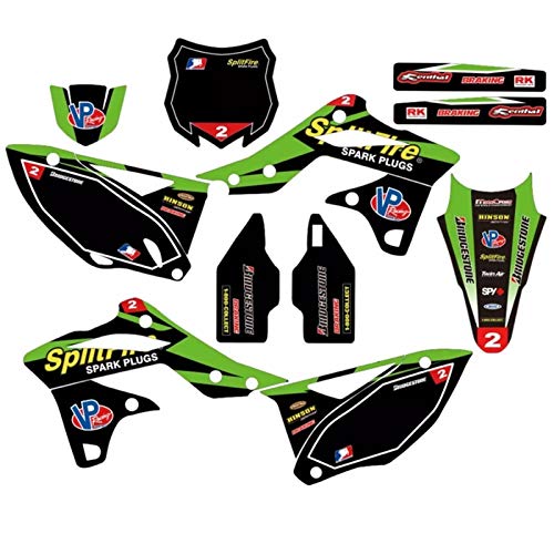 Fondo por Completo de gráficos Adhesivos Pegatinas Motocicleta for Kawasaki KX250F KXF250 KX 250F KXF 250 2013 2014 2015 Motocross Pegatinas