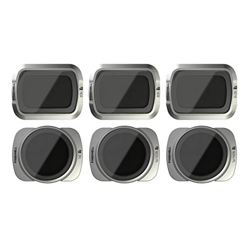 Freewell Budget Kit–E Series - 6Pack ND4, ND8, ND16, CPL, ND32/PL, ND64/PL Filtros Lentes Cámara Compatibles con Osmo Pocket, Pocket 2