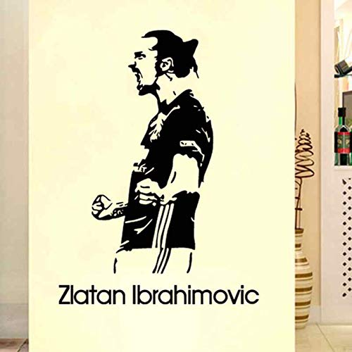 Fútbol Deportes Suecia Estrella de fútbol Jugador Zlatan Ibrahimovic Etiqueta de la pared Vinilo Calcomanía para automóviles Niños Fans Dormitorio Sala de estar Club Decoración para el hogar Mura