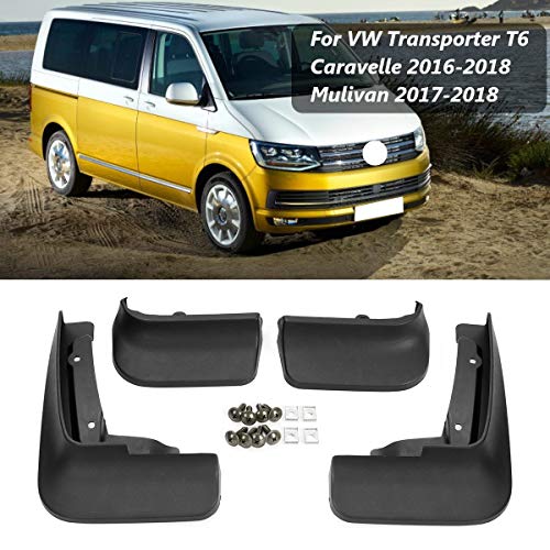 Guardabarros para neumáticos Mud Flaps Coche Fit For VW Transporter T5 T6 Caravelle Multivan 2004-2019 Guardabarros, Lodo Flaps kit neumaticos