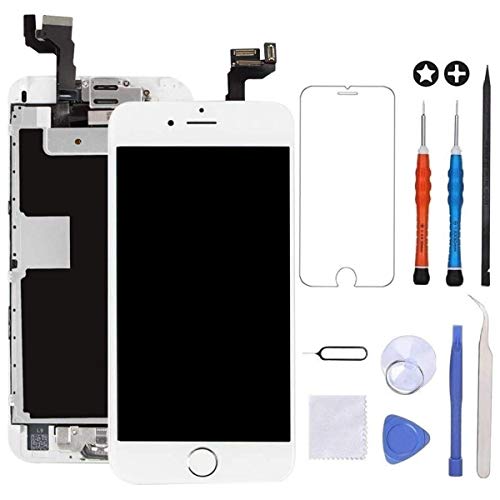 GULEEK Pantalla para iPhone 6s 4.7" LCD Táctil Pantalla con Cámara Frontal,Sensor de proximidad,Altavoz, ensamblaje de Marco digitalizador y Kit de reparación (Blanco) GULEEK Pantalla para iPhone 6s 4.7" LCD Táctil Pantalla con Cámara Frontal,Sensor de proximidad,Altavoz, ensamblaje de Marco digitalizador y Kit de reparación (Blanco)