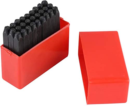 HEEPDD Juego de Punzones de Acero al Carbono, Juego de Sellos de Letras y números de 3 mm con Estuche Kit de Herramientas para Manualidades con Estampado de Metal de Grado Industrial(Alfabeto) HEEPDD Juego de Punzones de Acero al Carbono, Juego de Sellos de Letras y números de 3 mm con Estuche Kit de Herramientas para Manualidades con Estampado de Metal de Grado Industrial(Alfabeto)