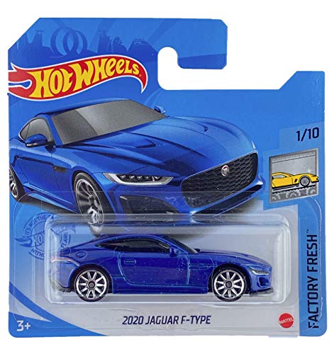 Hot Wheels 2020 Jaguar F-Type (azul) 1/10 Factory Fresh 2021 - 25/250 (tarjeta corta) GRX29