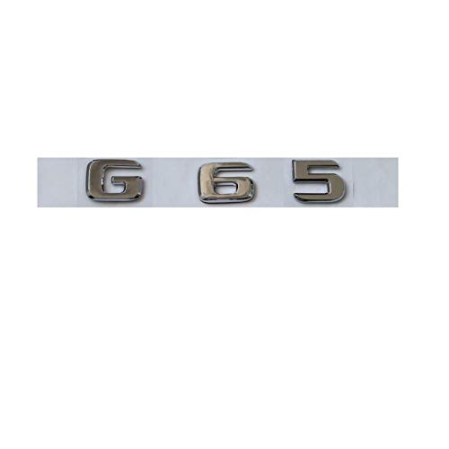 Insignia de letras de tronco trasero de ABS cromado para Mercedes Benz Clase G G65 AMG (G65, cromado?)