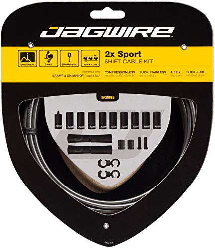 Jagwire 2X Sport Shift Kit de Fundas y Cables de Cambio para Adultos, Unisex, Gris, Talla única