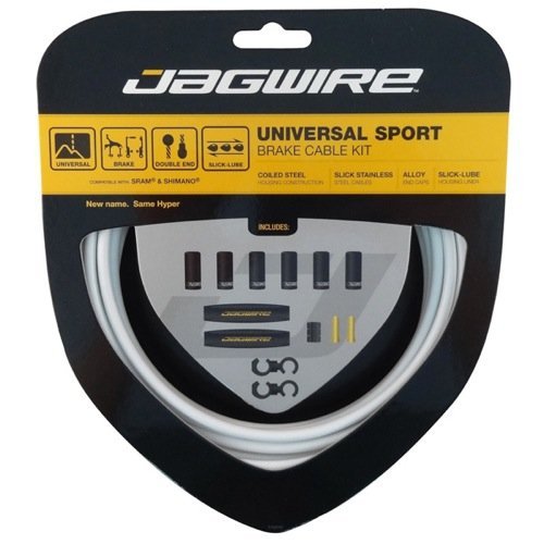 Jagwire Universal Sport - Cables de Freno para Bicicleta Blanco Blanco