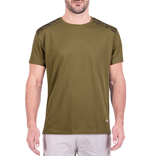 Jeep Camiseta para Hombre Shoulders J8s, Hombre, Camiseta, O100988-E441-S, Verde Camuflaje, Small