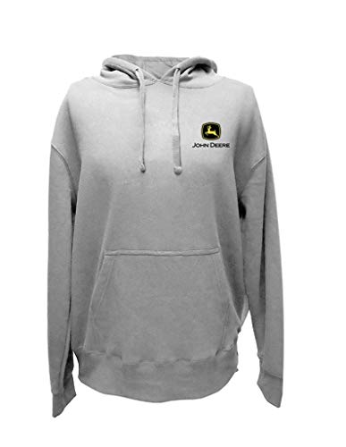 John Deere Men’s Oxford Grey Bulldozer Hoodie (Medium)