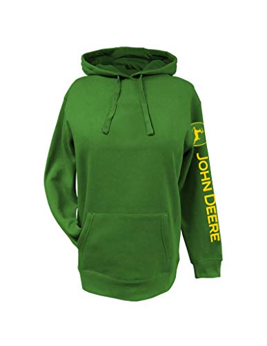 John Deere Women’s Green Hoodie w/Logo on The Sleeve (Small)