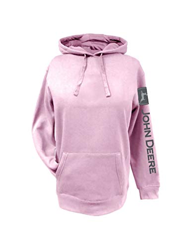 John Deere Women’s Pink Hoodie w/Trademark on The Sleeve (Medium) John Deere Women’s Pink Hoodie w/Trademark on The Sleeve (Medium)