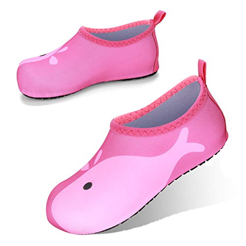 JOTO Zapatos de Agua para Niñas Chicas, Zapatillas Acuáticas Secado Rápido Tipo Calcetines como Descalzado, Escarpines Deportivos para Paseo en Playa Buceo Snorkel Kayak Yoga Surf -Ballena Rosada JOTO Zapatos de Agua para Niñas Chicas, Zapatillas Acuáticas Secado Rápido Tipo Calcetines como Descalzado, Escarpines Deportivos para Paseo en Playa Buceo Snorkel Kayak Yoga Surf -Ballena Rosada