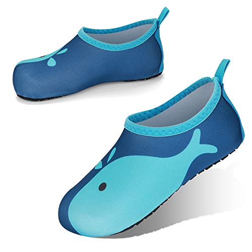 JOTO Zapatos de Agua para Niños Chicos, Zapatillas Acuáticas Secado Rápido Tipo Calcetines como Descalzado, Escarpines Deportivos para Paseo en Playa Buceo Snorkel Kayak Yoga Surf -Ballena Azul JOTO Zapatos de Agua para Niños Chicos, Zapatillas Acuáticas Secado Rápido Tipo Calcetines como Descalzado, Escarpines Deportivos para Paseo en Playa Buceo Snorkel Kayak Yoga Surf -Ballena Azul