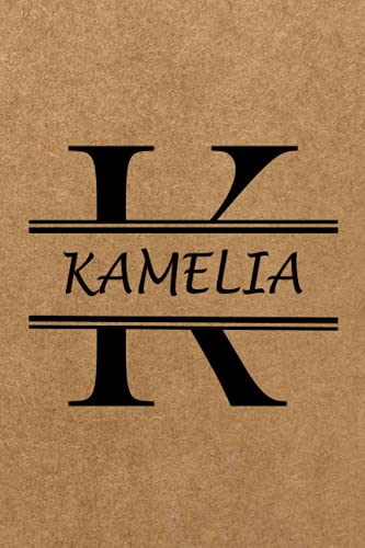 KAMELIA: Personalized name Notebook KAMELIA, Gold & Black Notebook for Women & Girls Named KAMELIA Gift Idea, Office Lined Journal to Write in, ... Letter KAMELIA Initial Monogram Notebook