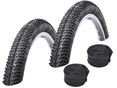 Kenda K1153 - Juego de 2 neumáticos para bicicleta de montaña (29 x 2,10/52-622, incluye 2 mangueras y válvula Dunlop)