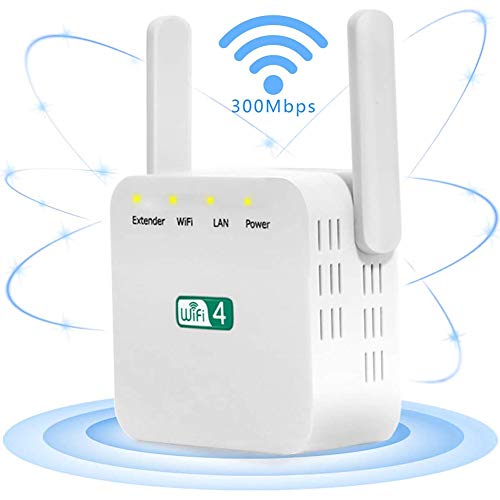 KFY Repetidor WiFi para hogar, Amplificador de señal de Extensor inalámbrico de 300Mbps, repetidor de 2.4GHz con Puerto Ethernet de Acceso, Cubre hasta 1292 Sq.ft, enrutador/Ap de Montaje en Pared