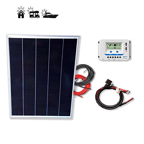 Kit 200W PRO 12V panel solar placa monocristalina Tecnología Shingled cells de alta eficiencia para caravanas autocaravanas