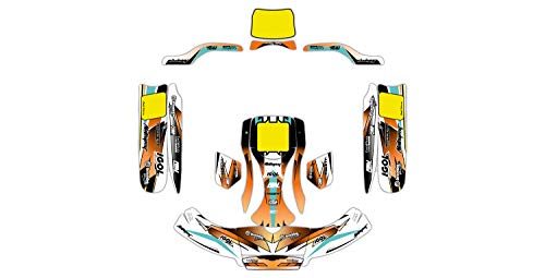 Kit de decoración Karting KG BURU Duo Evo Modena naranja turquesa