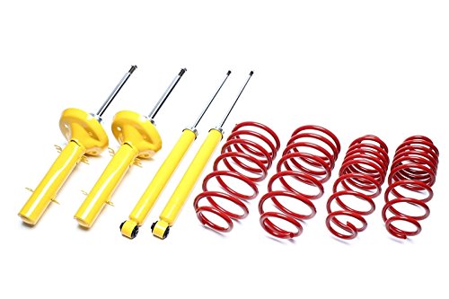 Kit de suspensión amortiguador + muelles en -60/-40 mm para Polo tipo 6N de 09/1994 a 09/1999, excepto Classic y Estate. Kit de suspensión amortiguador + muelles en -60/-40 mm para Polo tipo 6N de 09/1994 a 09/1999, excepto Classic y Estate.
