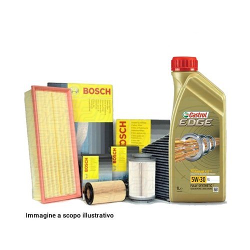 Kit Tagliando, 4 filtros y 5 litros aceite motor Castrol Edge 5 W30 (kf0096/FO)