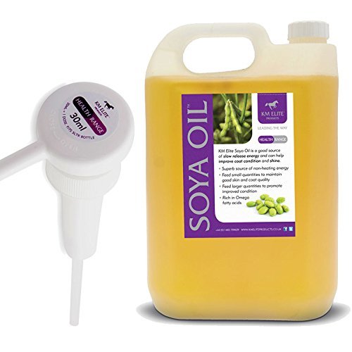 KM ELITE Aceite de soja para caballo caballo caballo equino rico en ácidos grasos omega (5 litros) KM ELITE Aceite de soja para caballo caballo caballo equino rico en ácidos grasos omega (5 litros)