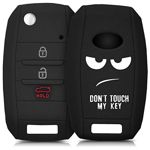 kwmobile Funda Compatible con Kia Llave de Coche de 3-4 Botones - Carcasa Protectora Suave de Silicona - Don't Touch my Key