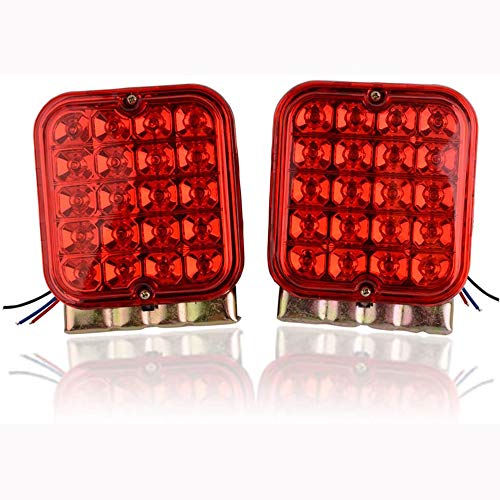 LLCX Las Luces del Remolque Plaza Roja, 20 LED Remolque Impermeable Luces de Freno compatibles con 12v Remolque del Barco del Carro (Pack de 2)