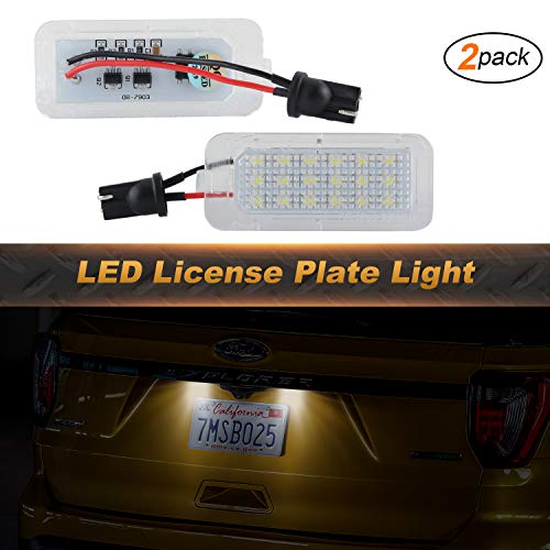 Luces de matrícula OZ-LAMPE 2pcs 18 Luces de matrícula LED 1835 SMD Compatible con Fiesta C-Max EcoSport Edge Escape Expedition Explorer Fusion Ranger Transit Jagua-r XF/XJ Lincol-n MKC Luces de matrícula OZ-LAMPE 2pcs 18 Luces de matrícula LED 1835 SMD Compatible con Fiesta C-Max EcoSport Edge Escape Expedition Explorer Fusion Ranger Transit Jagua-r XF/XJ Lincol-n MKC