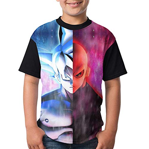 maichengxuan Camisetas de Manga Corta, Teenager Tops Graphic Jiren Vs Goku T Shirts Short Sleeve tee Shirts Novelty T-Shirt for Boys/Girls