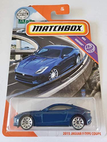 Matchbox Jaguar F-Type Coupe - Tarjeta corta (escala 1:64), color azul