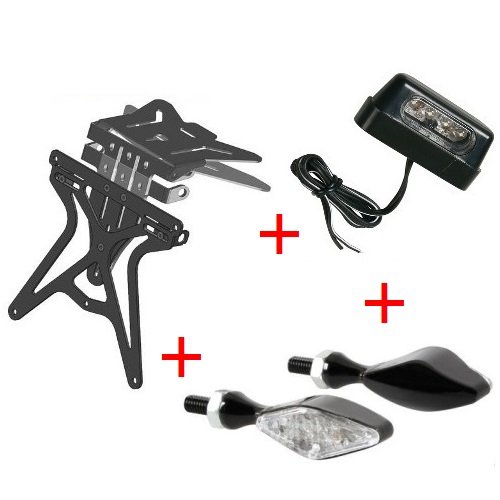 Matricula para Moto Universal Kit homologado + 2 Flechas + luz Placa lampa Honda XR 400 R Supermotard 1997 – 2003