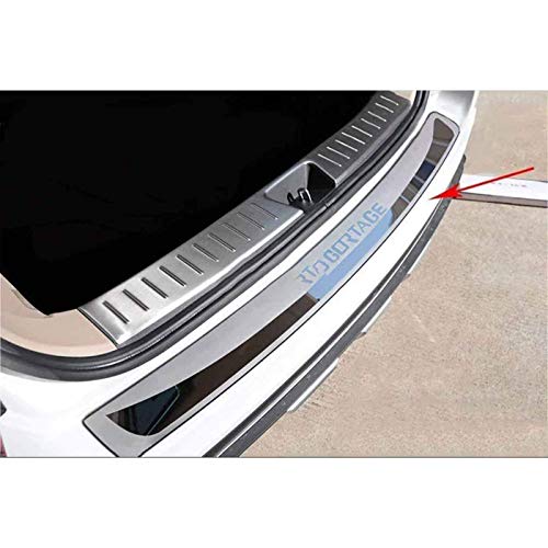 MISSLYY Protector De Parachoques Trasero De Acero Inoxidable Protector De Maletero Trasero del Exterior Antideslizante AntiarañAzos Accesorios De La Placa del Umbral para KIA Sportage 2014-2019