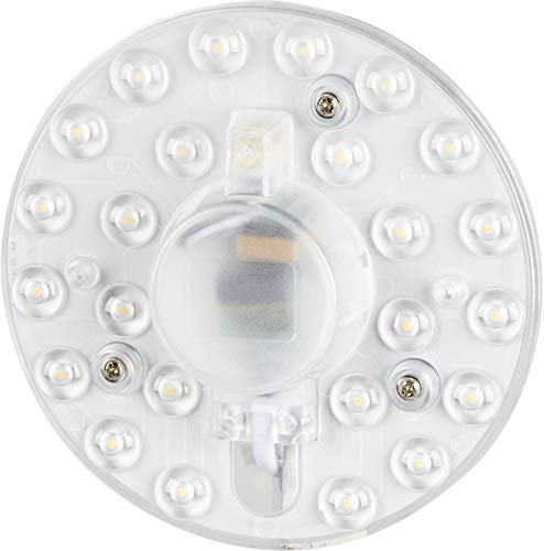 Módulo LED 230 V – 12 W 1200 lm – Kit de conversión con soporte magnético – para lámpara de techo – luz blanca cálida (3000 K)