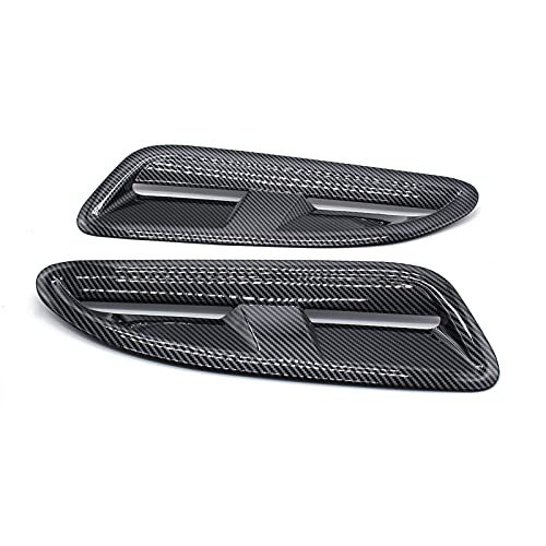 Montloxs 2 piezas de ventilación de capó de plástico ABS de fibra de carbono de repuesto para Jaguar XKR F-o-r-d
