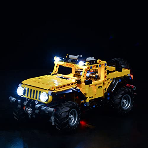 Myste Juego de iluminación LED 42122 para Lego Technik Jeep Wrangler, juego de luz LED compatible con Lego 42122 – Versión clásica (solo incluye LED, no incluye el kit Lego)