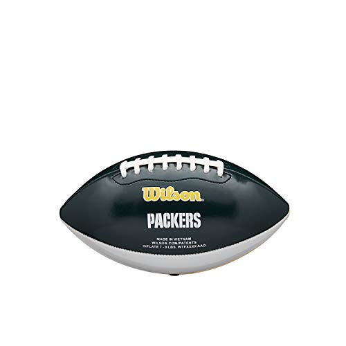 NFL City Pride Balón de fútbol Americano Wilson, Green Bay Packers, , Cuero Compuesto, para Jugadores Aficionados, Verde/Amarillo WTF1523XBGB