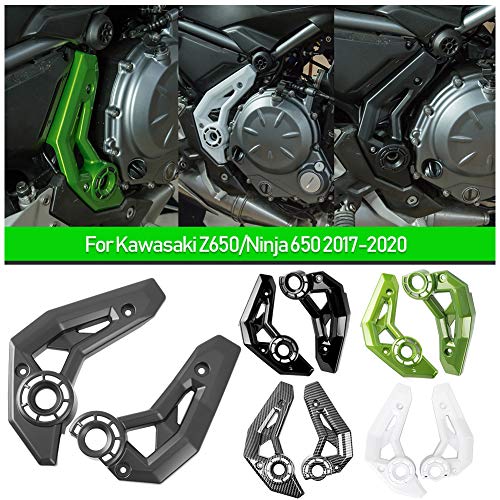 Panel de cubierta de marco de moldura lateral frontal de motocicleta Kits de carrocería de carenado para Kawasaki Z650 Z 650 Ninja 650 Ninja650 Accesorios 2017 2018 2019 2020 (Fibra de carbono)