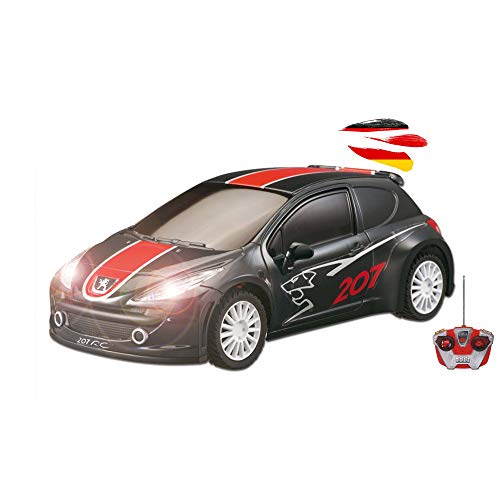 Peugeot 207 RCUP Rallye-Edition - Coche teledirigido (escala 1:16, listo para conducir, incluye mando a distancia)