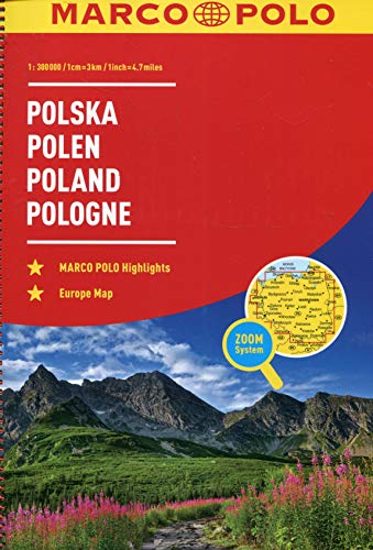 Poland Marco Polo Road Atlas: Wegenatlas 1:300 000 (Marco Polo Road Atlases) [Idioma Inglés]: Europa 1:4 500 000