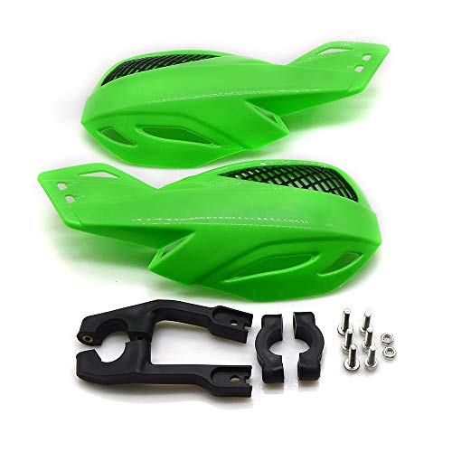 Protección de la protección de la Mano de la Motocicleta 7/8''22mm Handbar/Fit para Kawasaki Dirt Bike KX KLX KFX KDX 65 80 85 125 250 250 450 450 150 F/R/S (Color : Green)