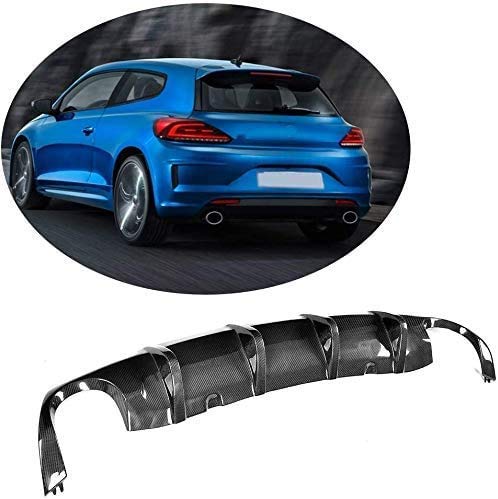 QTCD Difusor Trasero Adecuado para Volkswagen VW Scirocco R 2009-2014 Fibra de Carbono Real CF Kit de carrocería de alerón de Parachoques Inferior QTCD Difusor Trasero Adecuado para Volkswagen VW Scirocco R 2009-2014 Fibra de Carbono Real CF Kit de carrocería de alerón de Parachoques Inferior