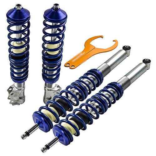 RKRLJX Amortiguador de automóviles Amortiguador Spring Spring Suspension Kit COODOUVE Ajuste Fit For VW MK2 / MK3 Fit For Golf & Jetta Struts Azul (Color : Blue)