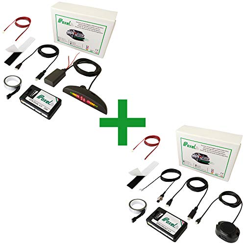 Sensores de Aparcamiento Electromagnéticos Invisibles Delantero y Trasero con Pantalla Wireless, Kit Universal, Proxel Original, Versión 2020