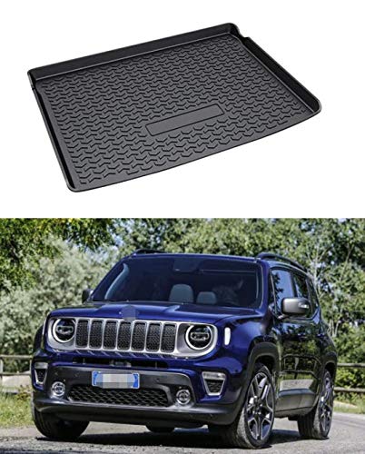 SKTU - Alfombrilla de maletero para Jeep Renegade BU 2015 – 2019, 3D, resistente al agua, material TPO para vehículos